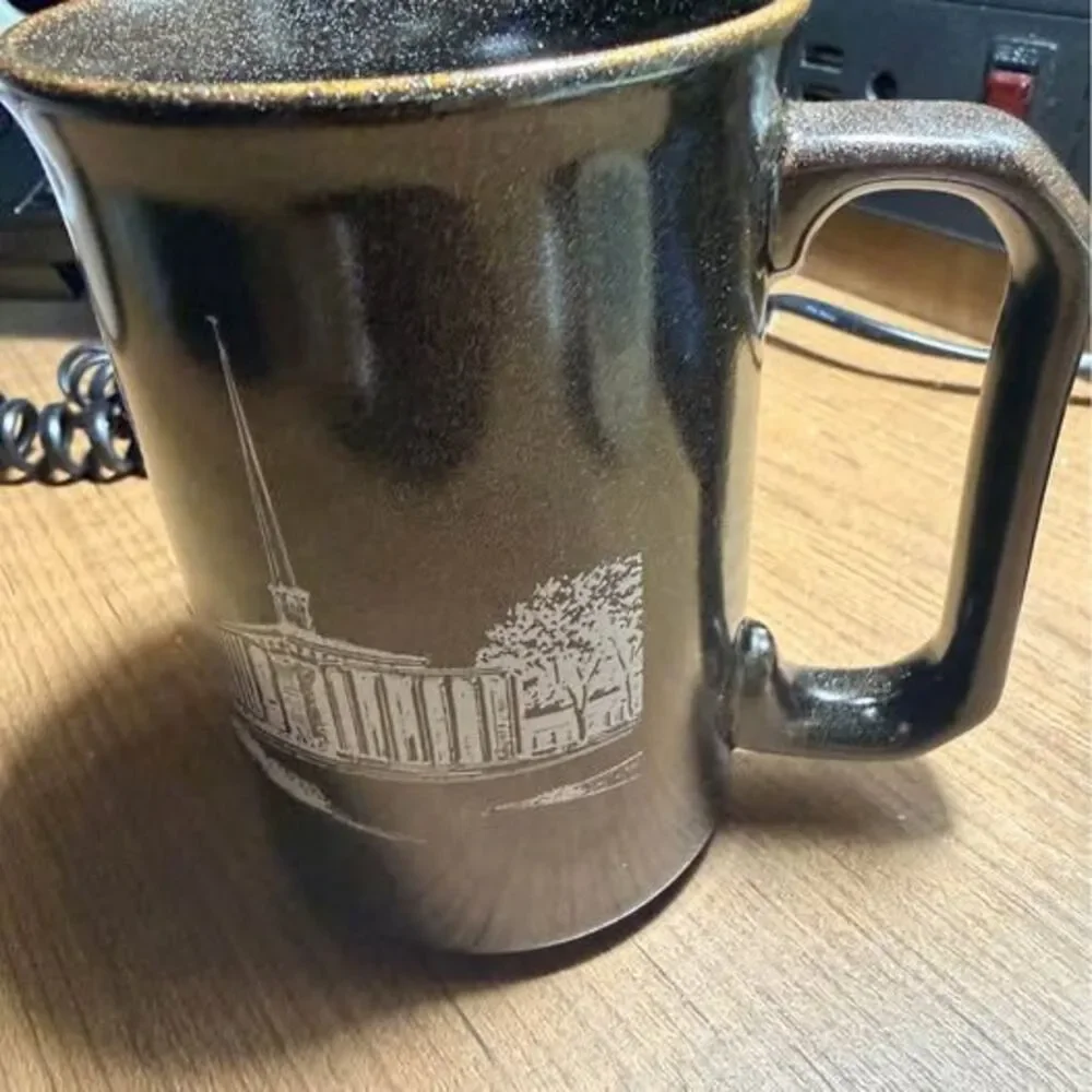 Mint condition vintage Lindenwood Christian Church commemorative mug made in Eng
